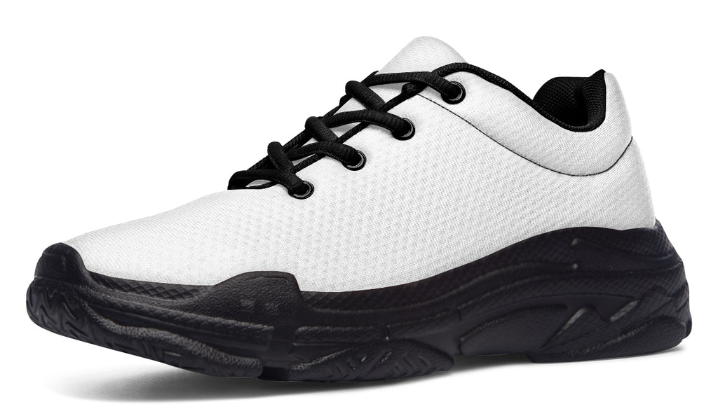 Black and White Mismatch Chunky Sneakers