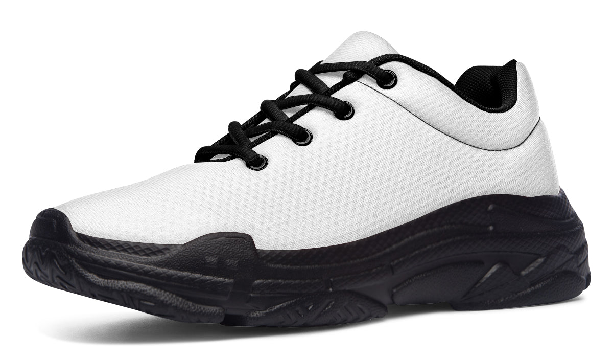 Black and White Mismatch Chunky Sneakers