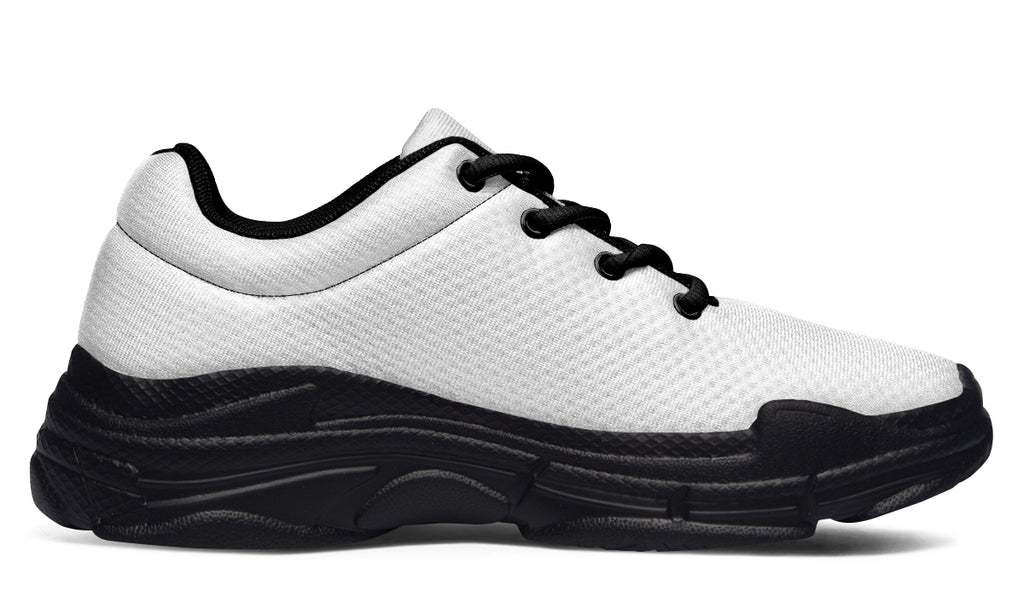 Black and White Mismatch Chunky Sneakers