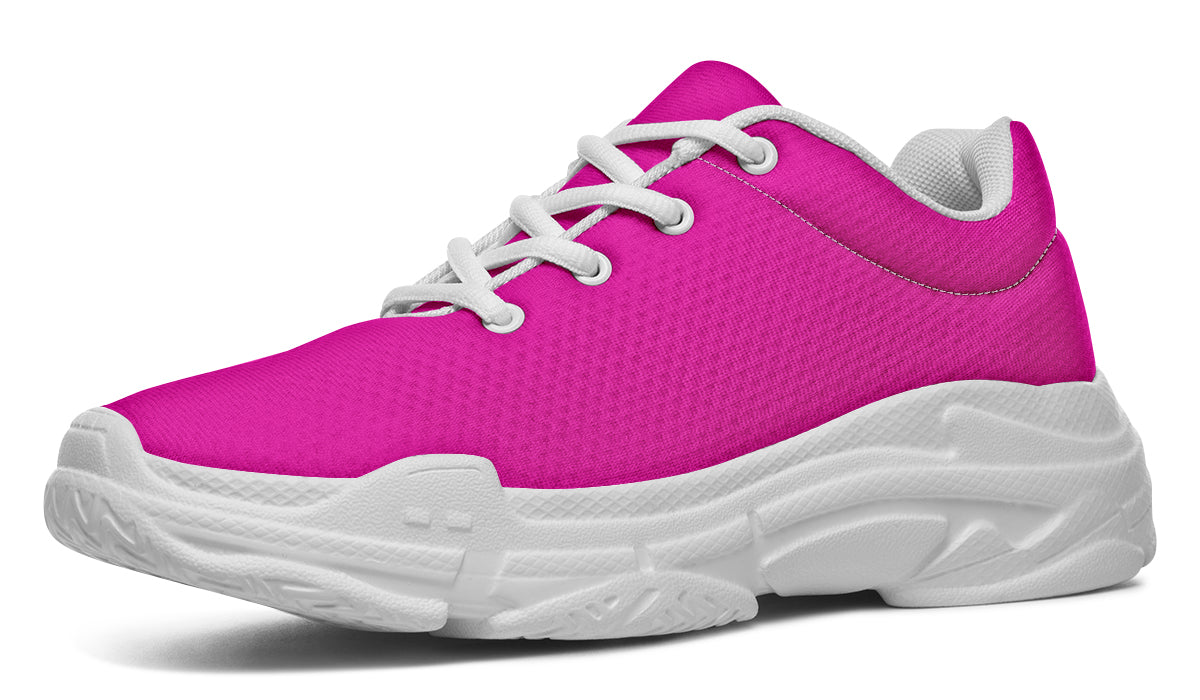 Blue And Pink Mismatch Chunky Sneakers - Offbeat Sweetie