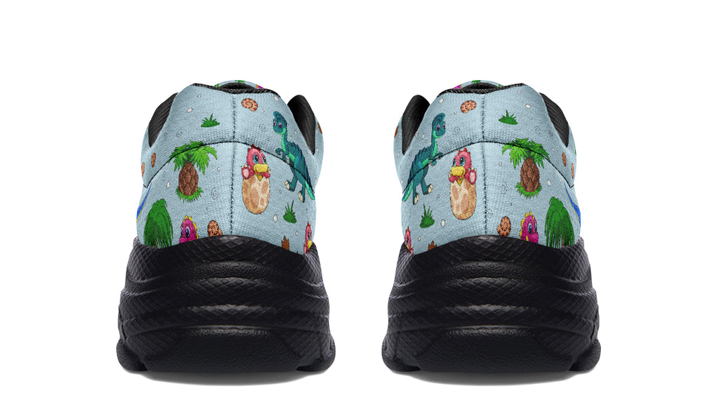Blue Baby Dinos Chunky Sneakers - Offbeat Sweetie