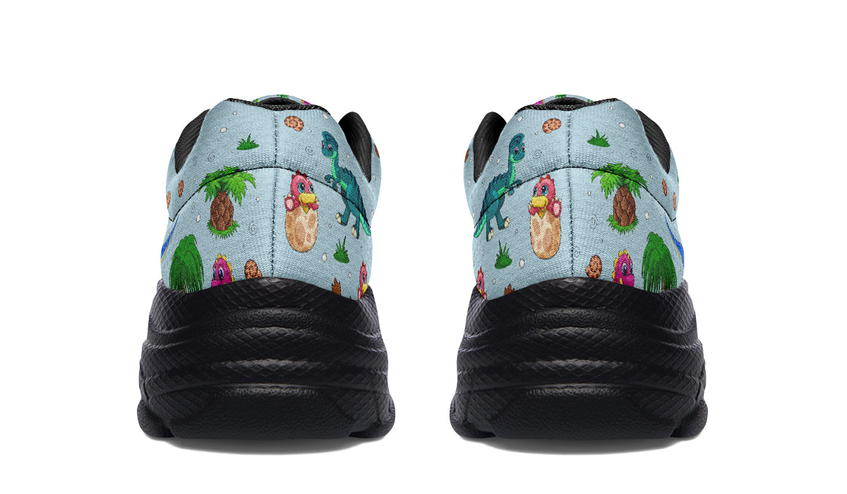 Blue Baby Dinos Chunky Sneakers - Offbeat Sweetie