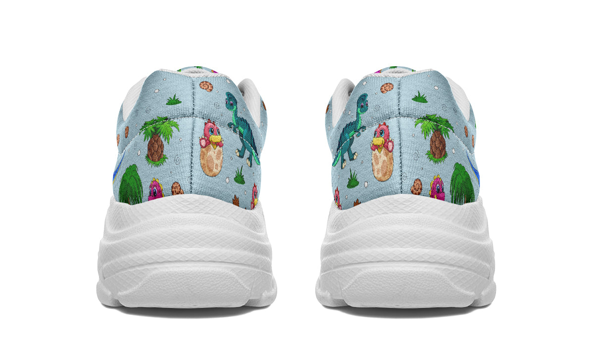 Blue Baby Dinos Chunky Sneakers - Offbeat Sweetie