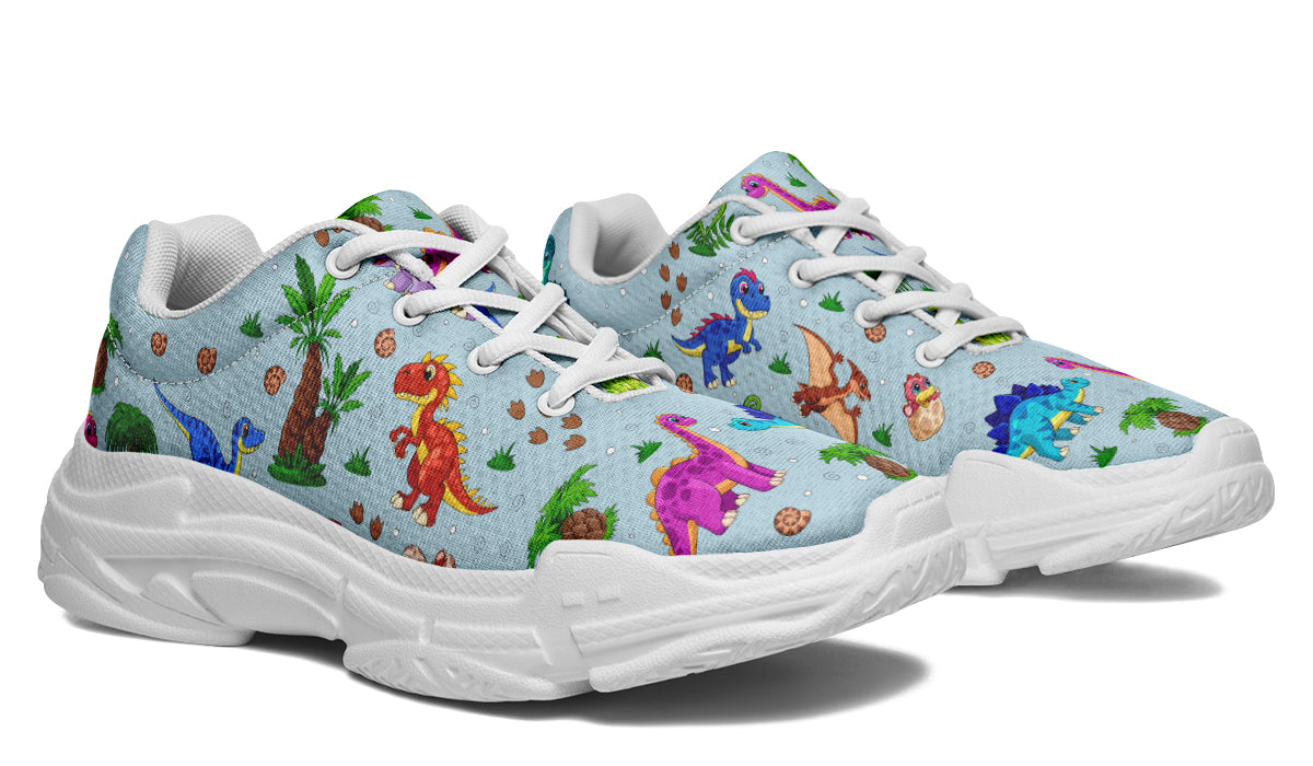 Blue Baby Dinos Chunky Sneakers - Offbeat Sweetie