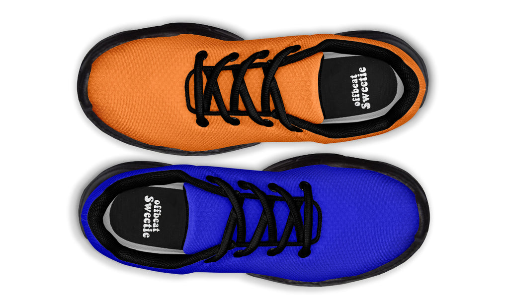 Blue and Orange Mismatch Chunky Sneakers