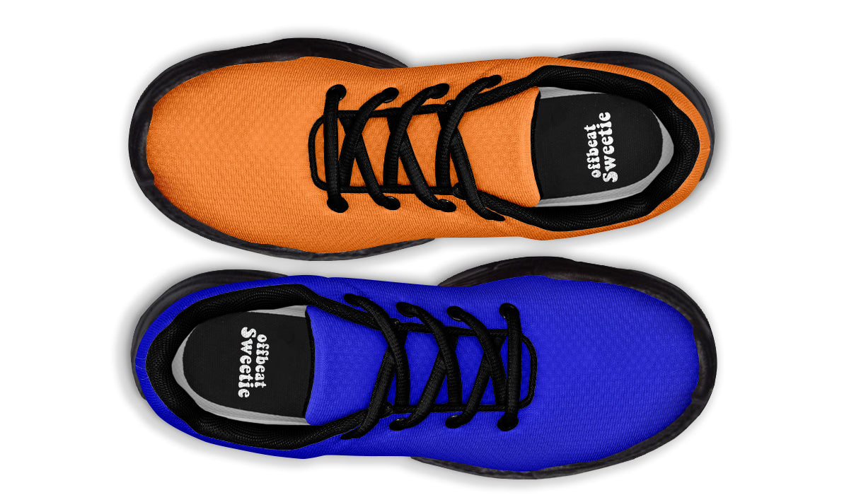 Blue and Orange Mismatch Chunky Sneakers