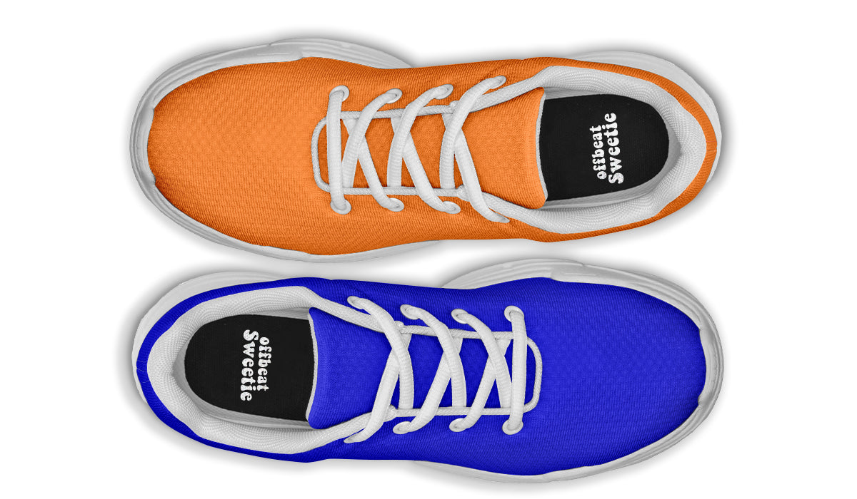 Blue and Orange Mismatch Chunky Sneakers