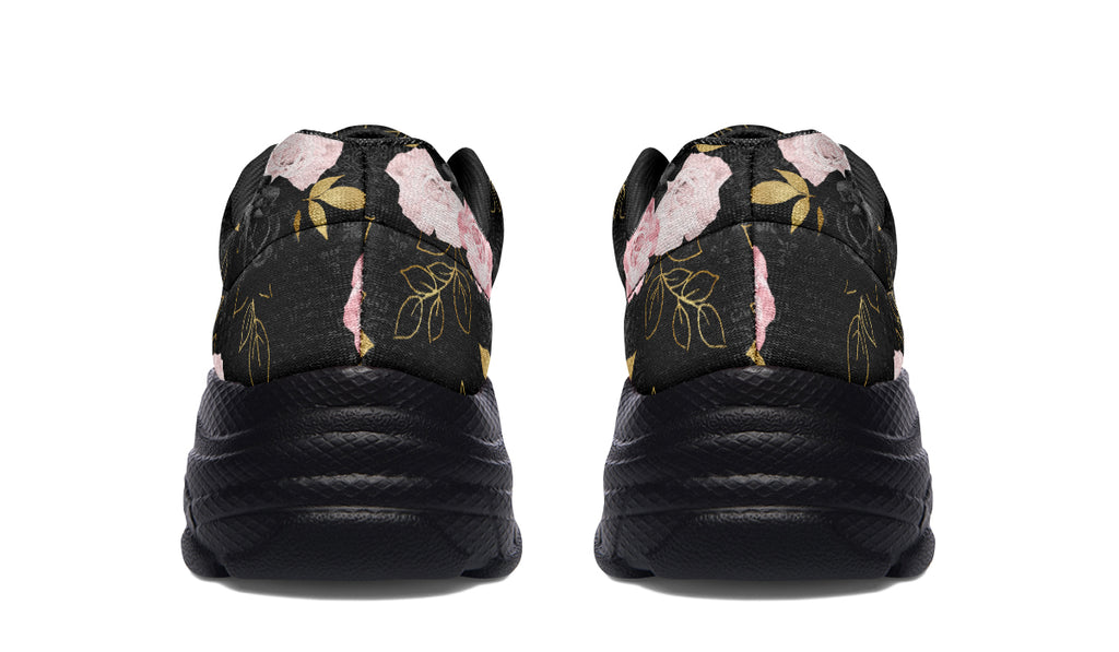 Blush Roses Chunky Sneakers - Offbeat Sweetie
