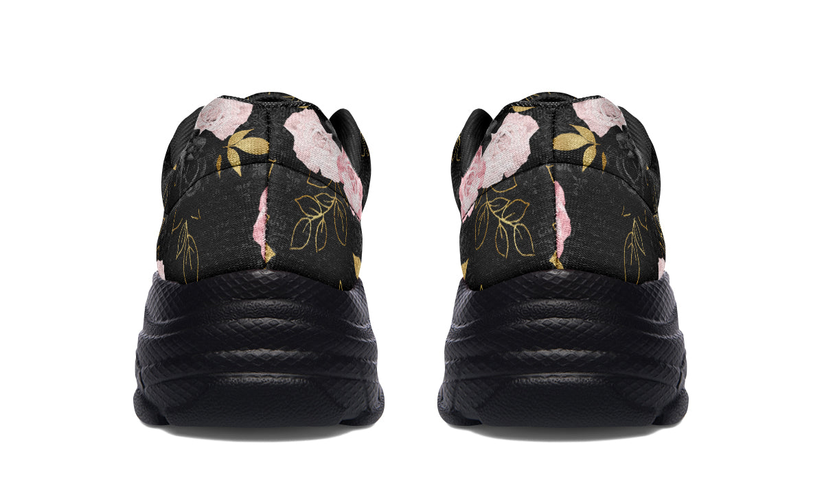 Blush Roses Chunky Sneakers - Offbeat Sweetie
