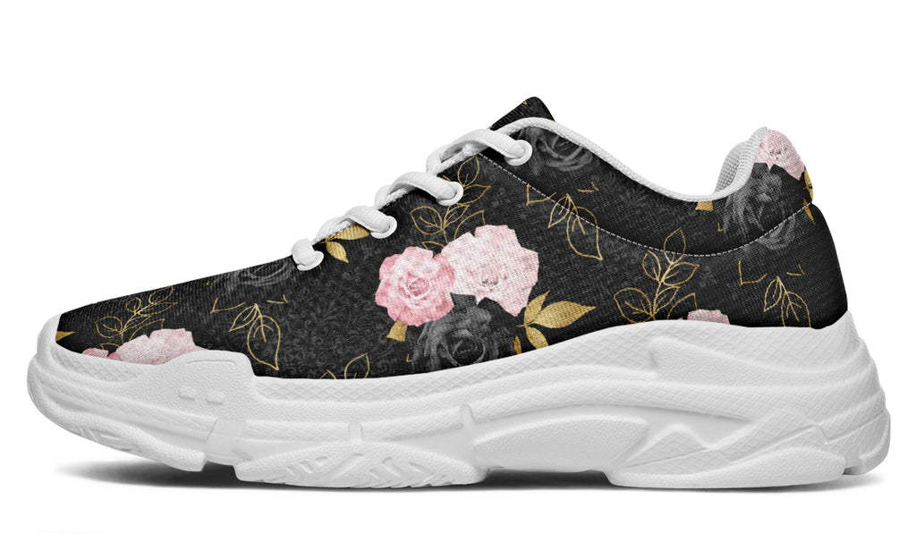 Blush Roses Chunky Sneakers - Offbeat Sweetie
