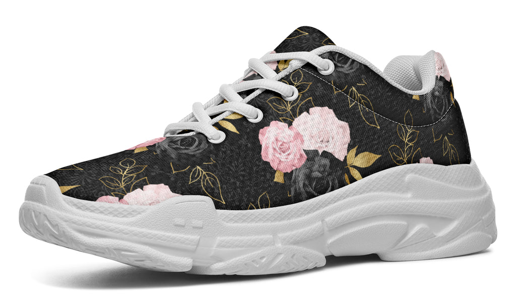 Blush Roses Chunky Sneakers - Offbeat Sweetie