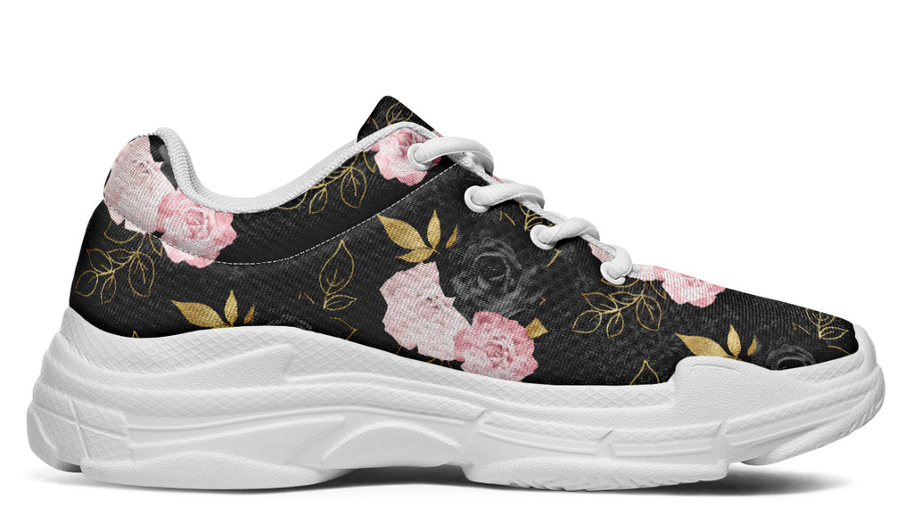 Blush Roses Chunky Sneakers - Offbeat Sweetie