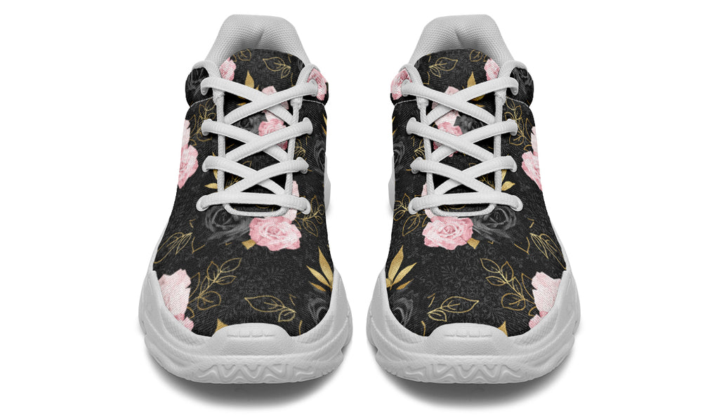 Blush Roses Chunky Sneakers - Offbeat Sweetie