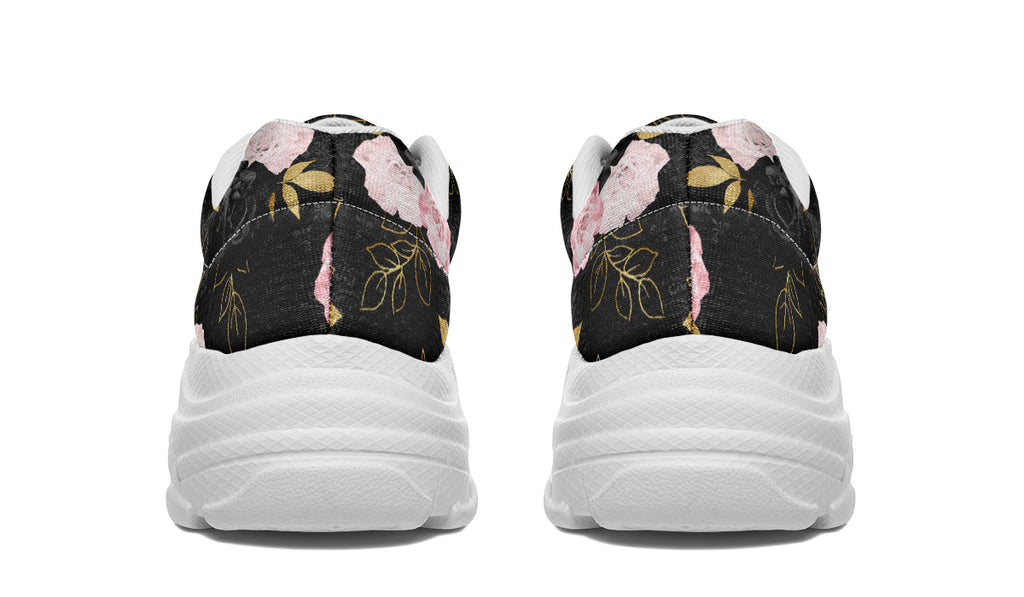 Blush Roses Chunky Sneakers - Offbeat Sweetie