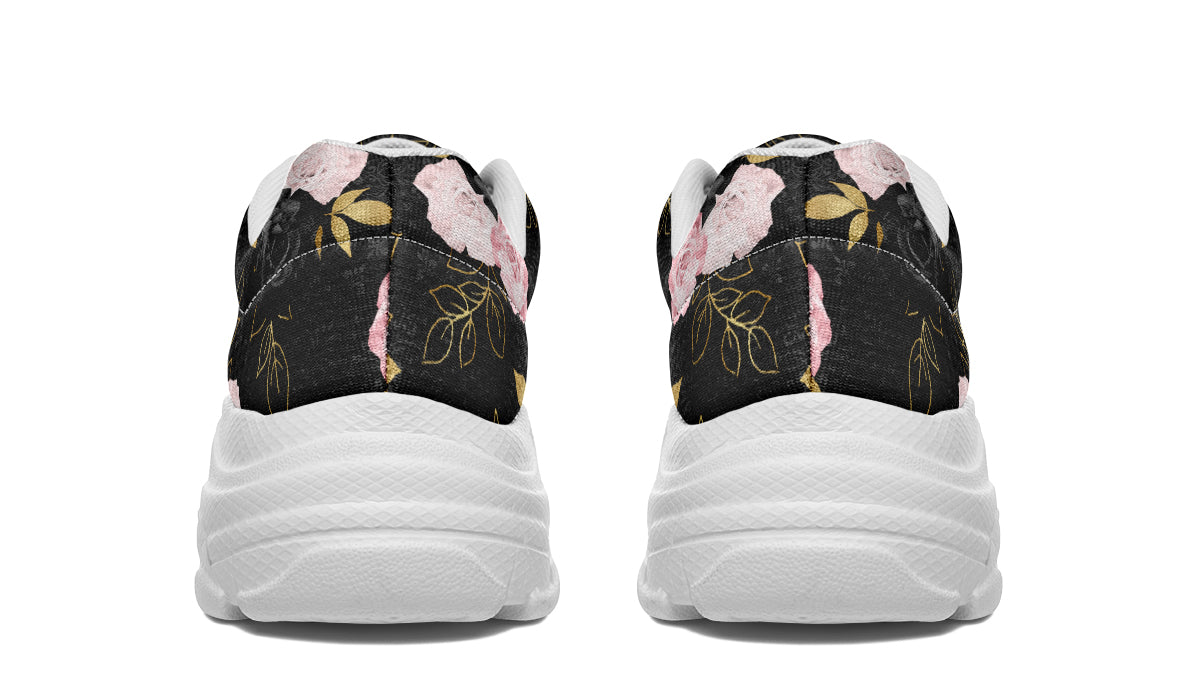Blush Roses Chunky Sneakers - Offbeat Sweetie
