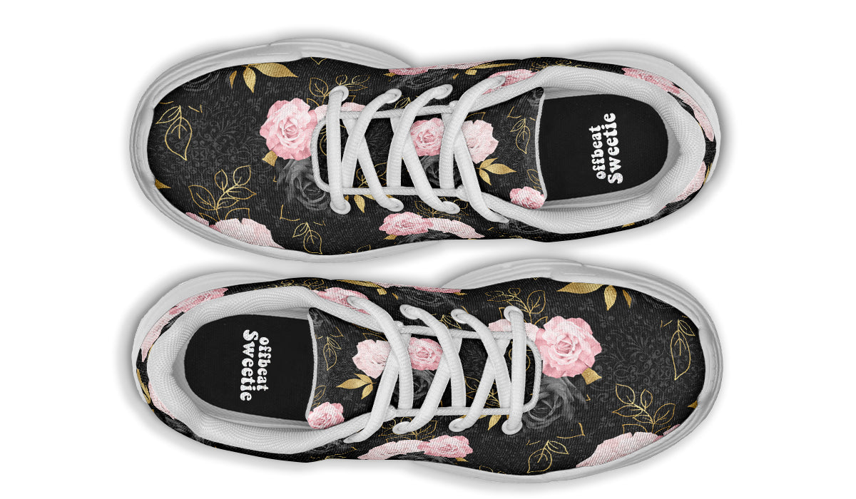Blush Roses Chunky Sneakers - Offbeat Sweetie