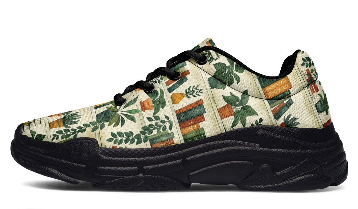 Books And Plants Chunky Sneakers - Offbeat Sweetie