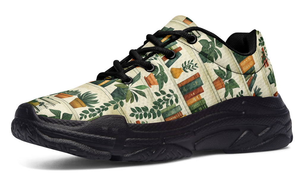 Books And Plants Chunky Sneakers - Offbeat Sweetie