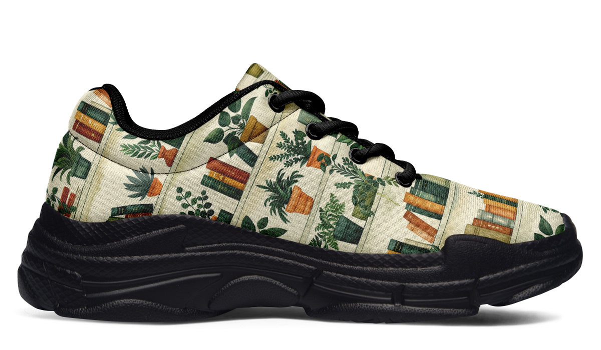 Books And Plants Chunky Sneakers - Offbeat Sweetie