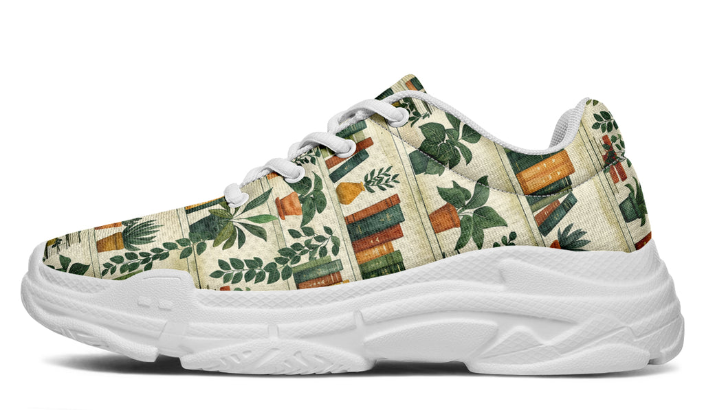 Books And Plants Chunky Sneakers - Offbeat Sweetie