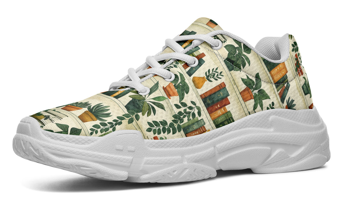 Books And Plants Chunky Sneakers - Offbeat Sweetie
