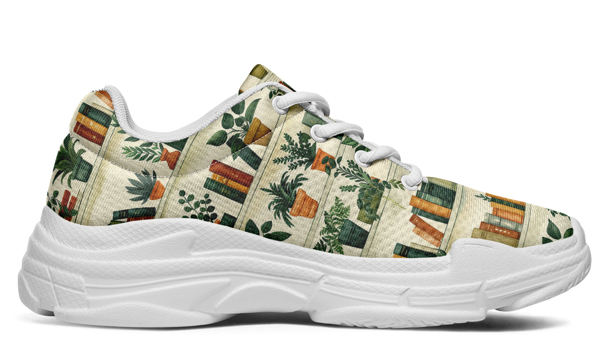 Books And Plants Chunky Sneakers - Offbeat Sweetie