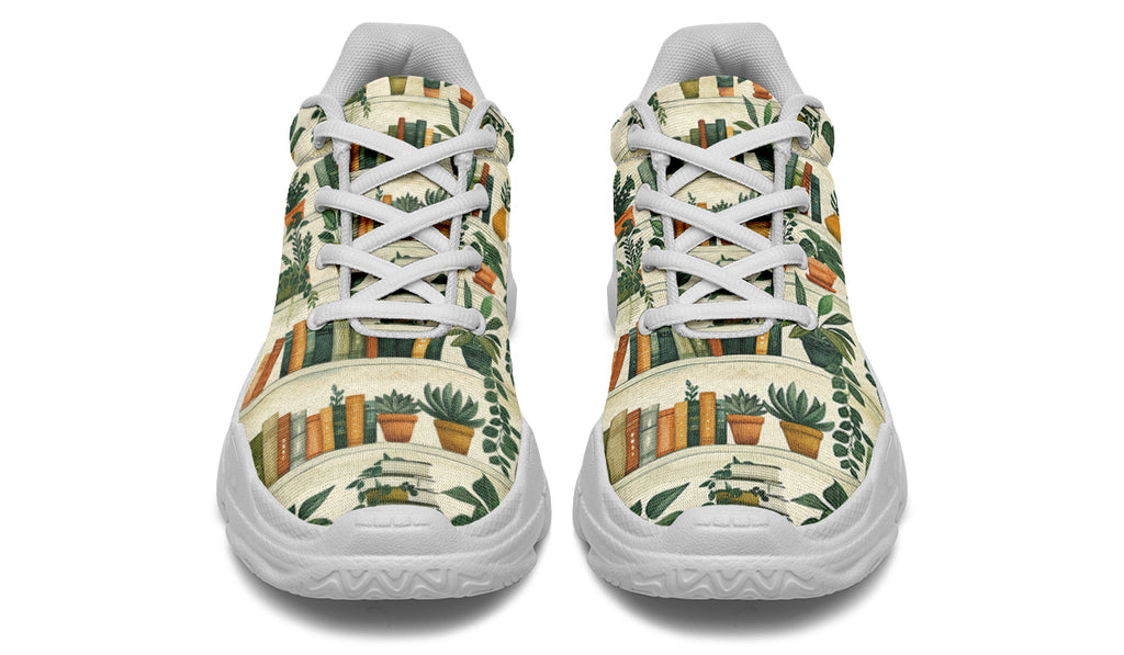 Books And Plants Chunky Sneakers - Offbeat Sweetie
