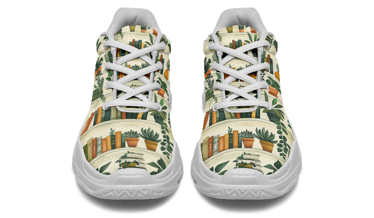 Books And Plants Chunky Sneakers - Offbeat Sweetie