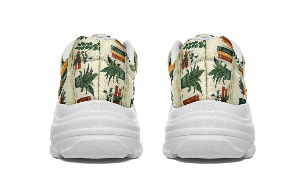 Books And Plants Chunky Sneakers - Offbeat Sweetie