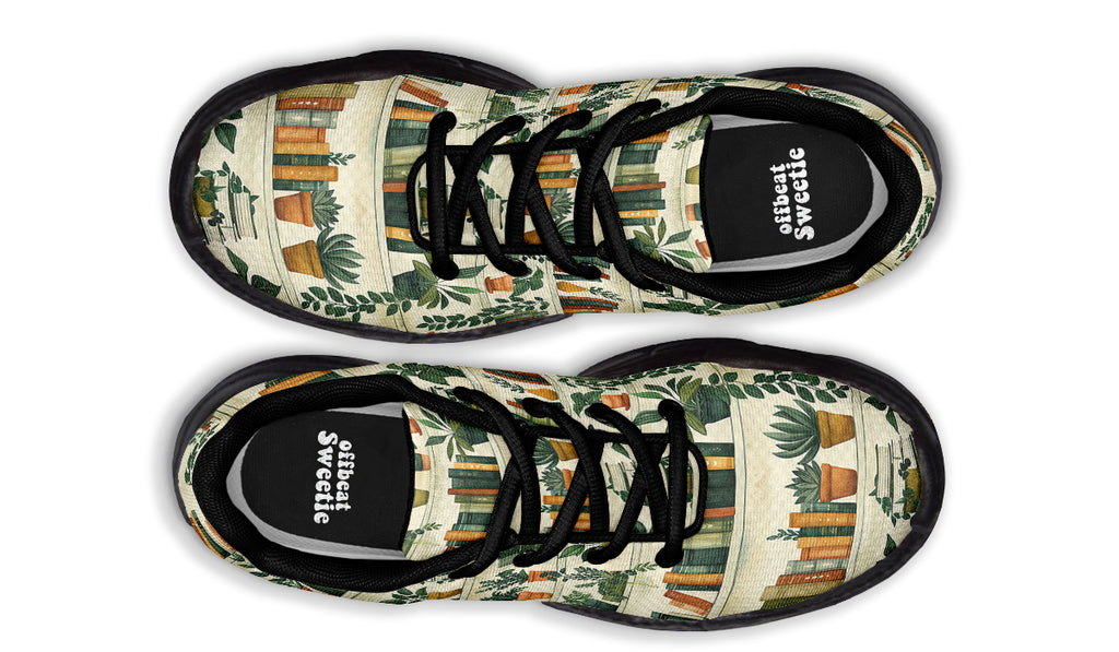 Books And Plants Chunky Sneakers - Offbeat Sweetie
