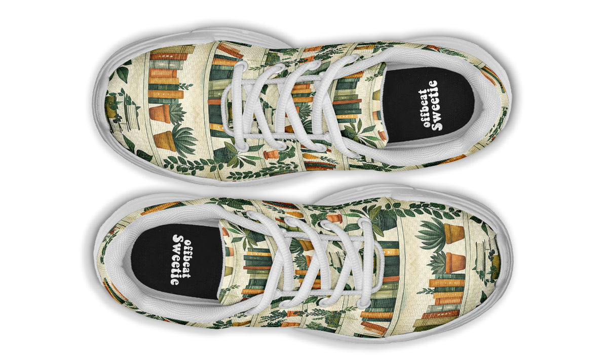 Books And Plants Chunky Sneakers - Offbeat Sweetie