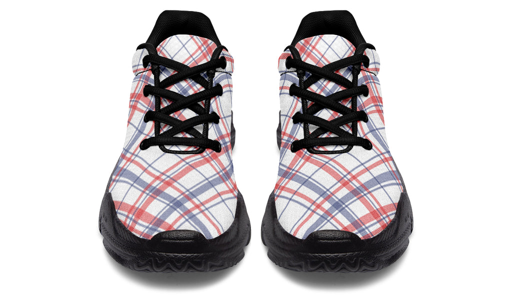 Candy Stripe Plaid Chunky Sneakers