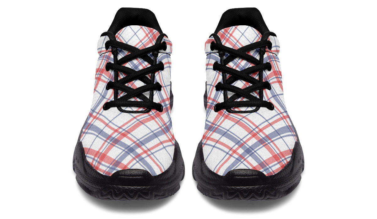 Candy Stripe Plaid Chunky Sneakers