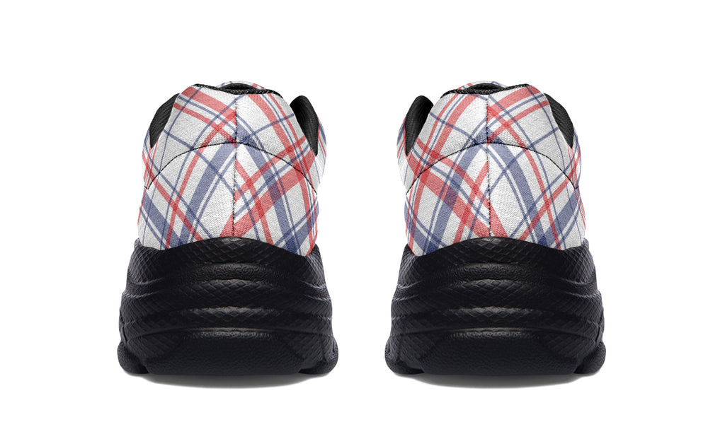 Candy Stripe Plaid Chunky Sneakers