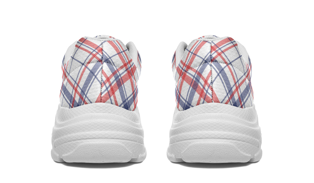 Candy Stripe Plaid Chunky Sneakers