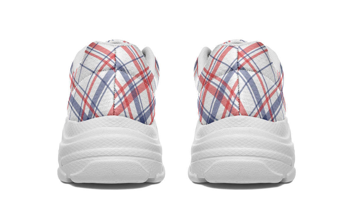 Candy Stripe Plaid Chunky Sneakers