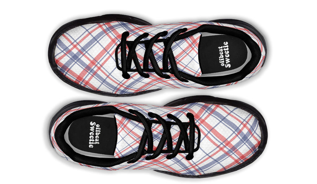 Candy Stripe Plaid Chunky Sneakers