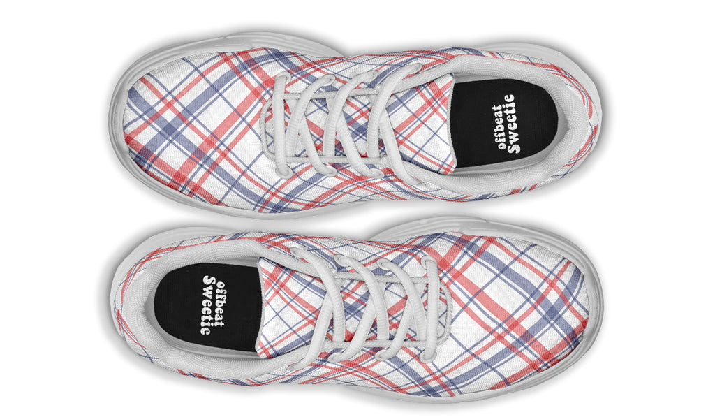 Candy Stripe Plaid Chunky Sneakers