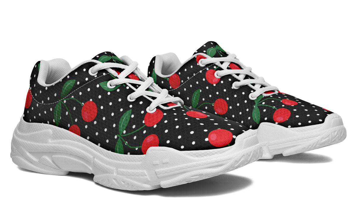 Cherries Chunky Sneakers - Offbeat Sweetie