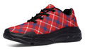 Cherry Red Plaid Chunky Sneakers