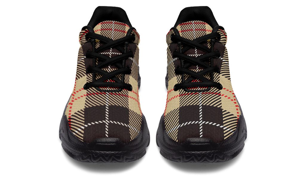 Choco Mocha Plaid Chunky Sneakers