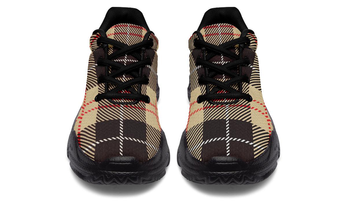 Choco Mocha Plaid Chunky Sneakers