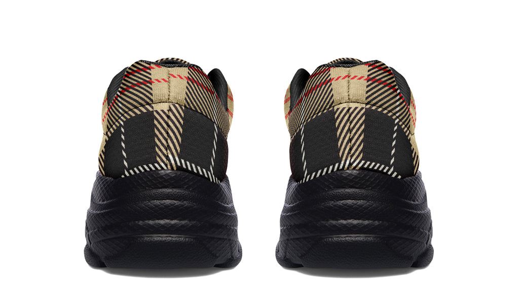 Choco Mocha Plaid Chunky Sneakers