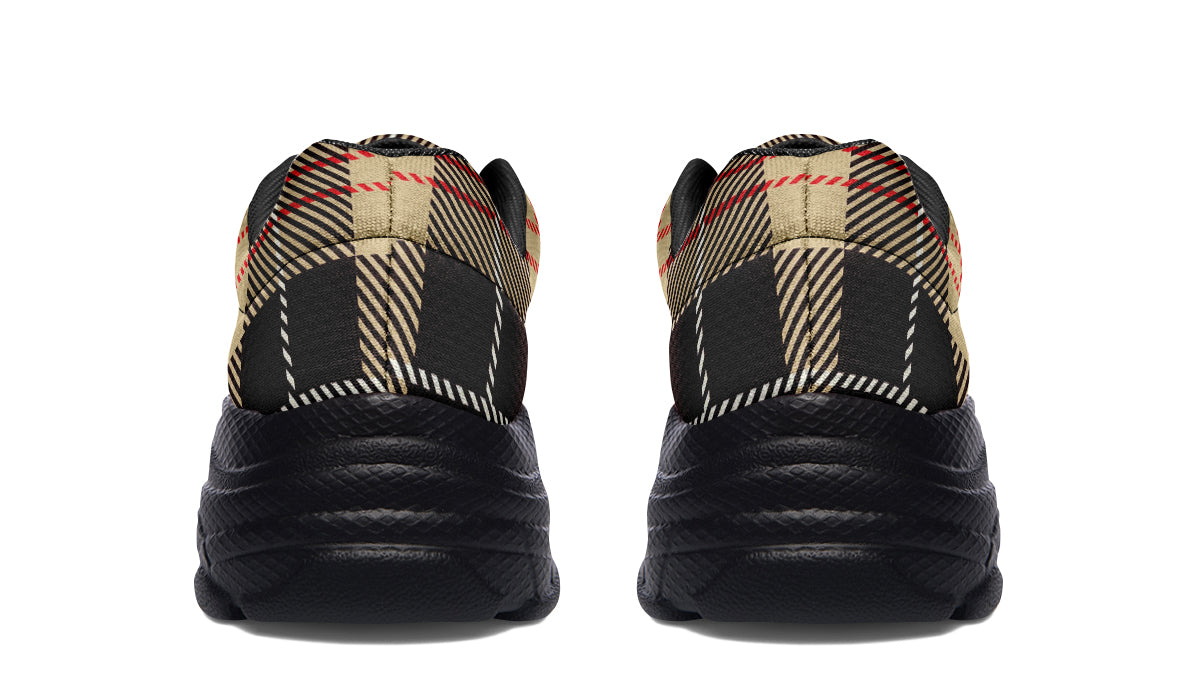 Choco Mocha Plaid Chunky Sneakers