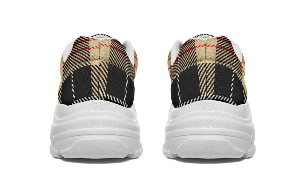 Choco Mocha Plaid Chunky Sneakers