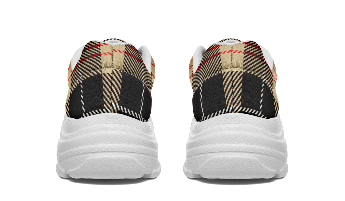 Choco Mocha Plaid Chunky Sneakers