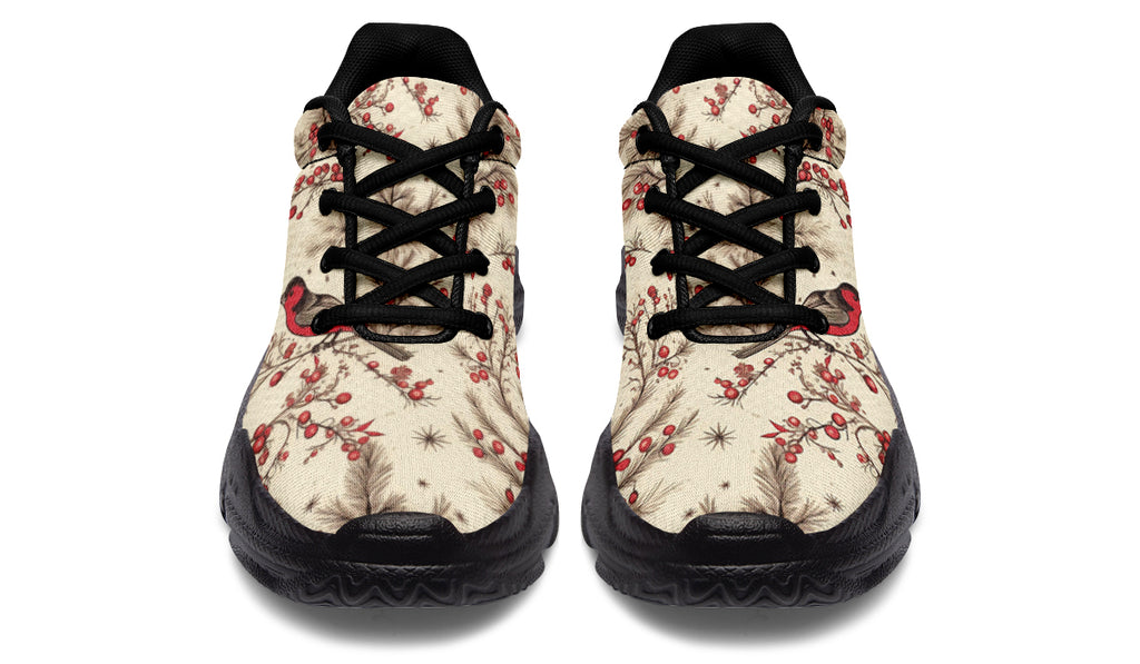 Christmas Birds Chunky Sneakers - Offbeat Sweetie