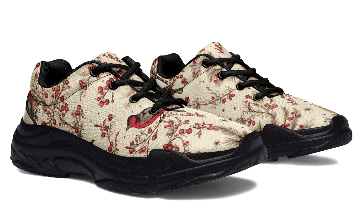 Christmas Birds Chunky Sneakers - Offbeat Sweetie