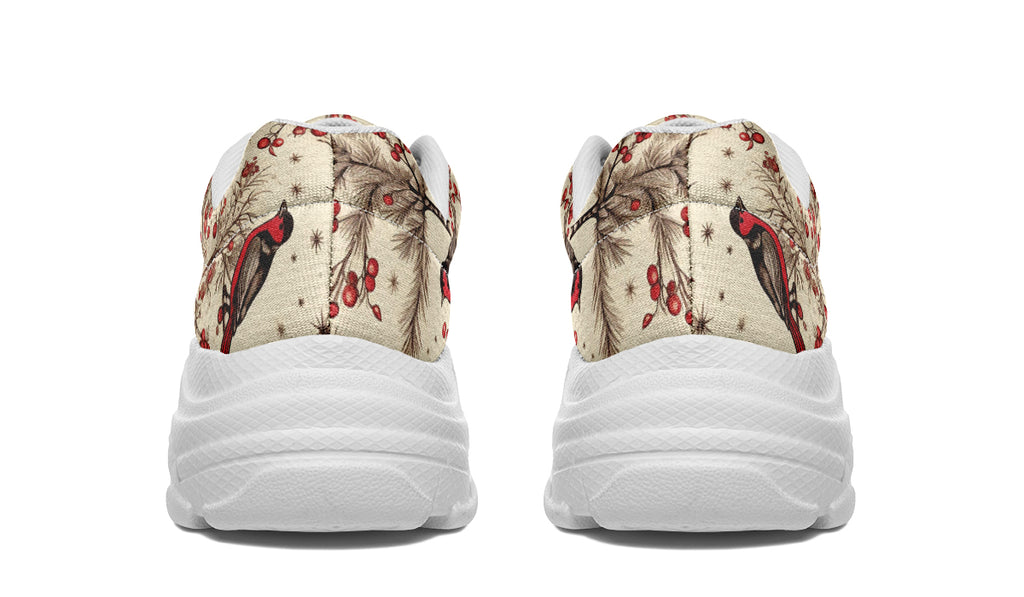 Christmas Birds Chunky Sneakers - Offbeat Sweetie