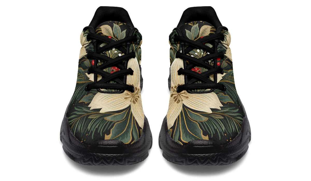Christmas Flora Chunky Sneakers - Offbeat Sweetie